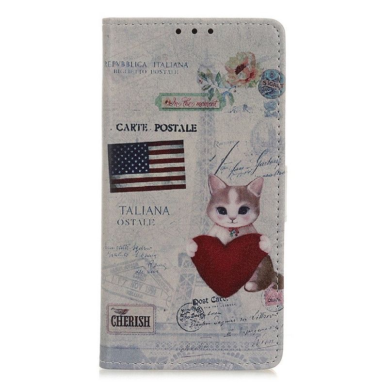 Flipové Pouzdro Xiaomi Mi A3 Kočka Na Cestách