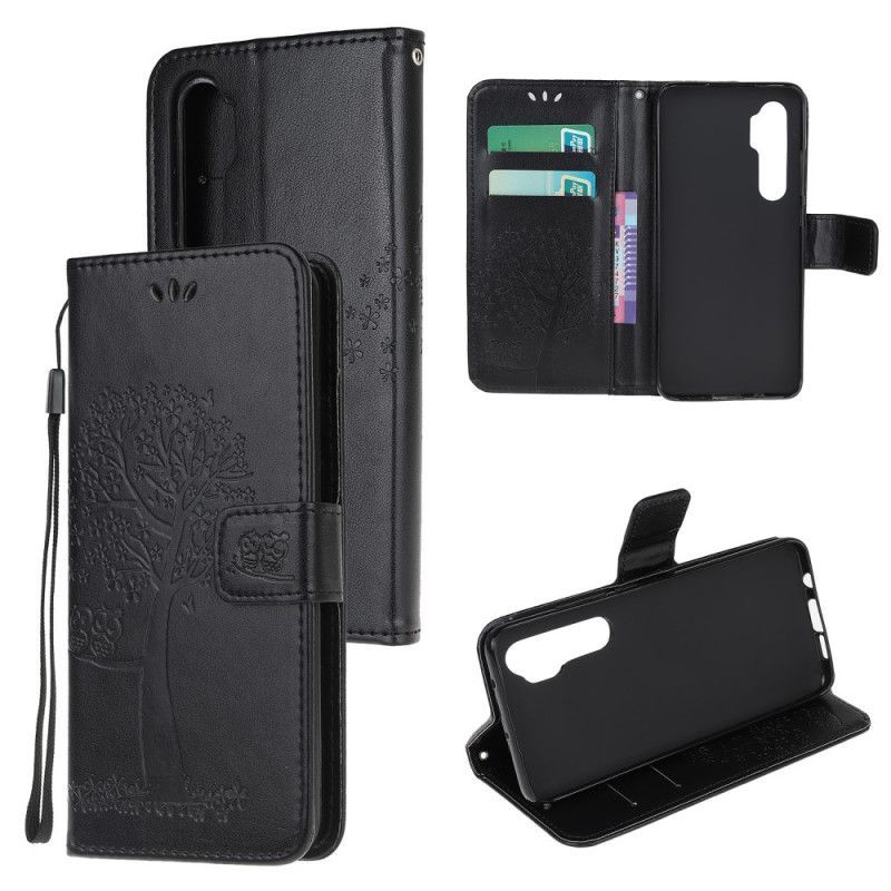 Flipové Pouzdro Xiaomi Mi Note 10 Lite Strom A Pásové Sovy