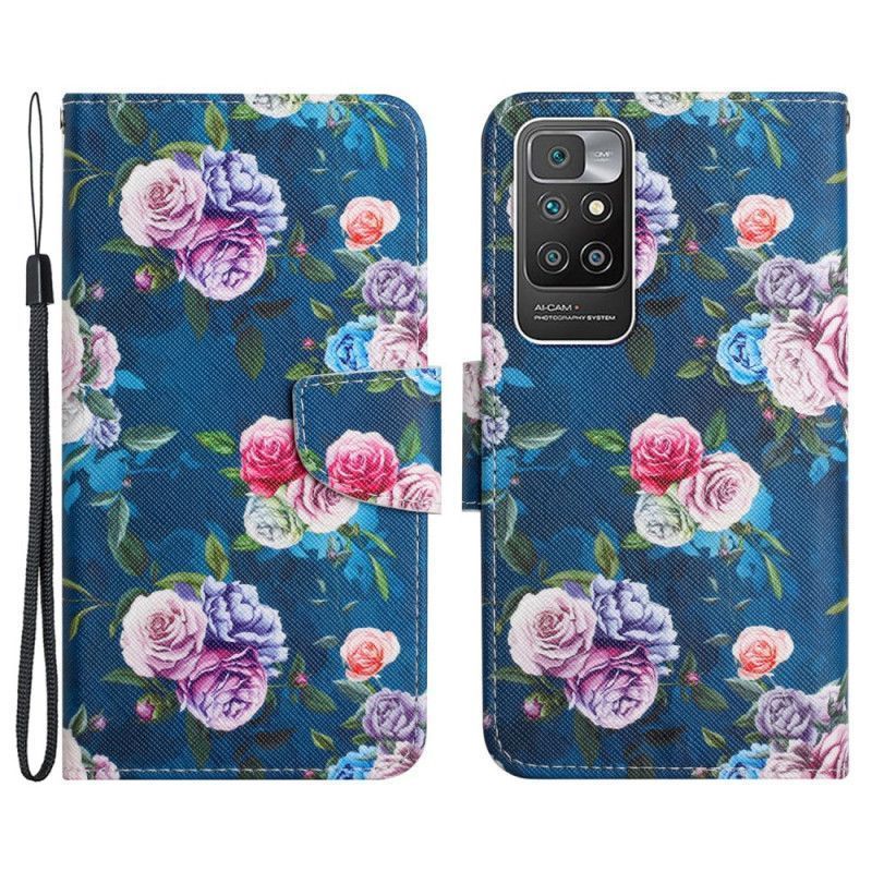 Flipové Pouzdro Xiaomi Redmi 10 Květiny Královské Svobody