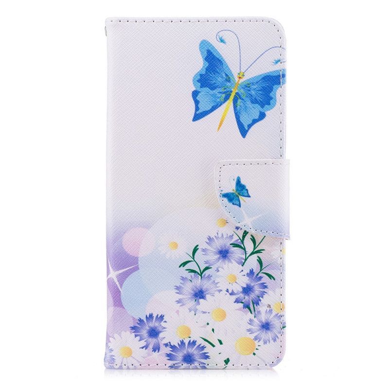 Flipové Pouzdro Xiaomi Redmi 5 Malovaní Motýli A Květiny