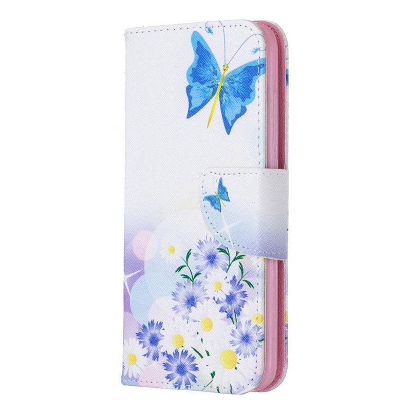 Flipové Pouzdro Xiaomi Redmi 7a Malovaní Motýli A Květiny