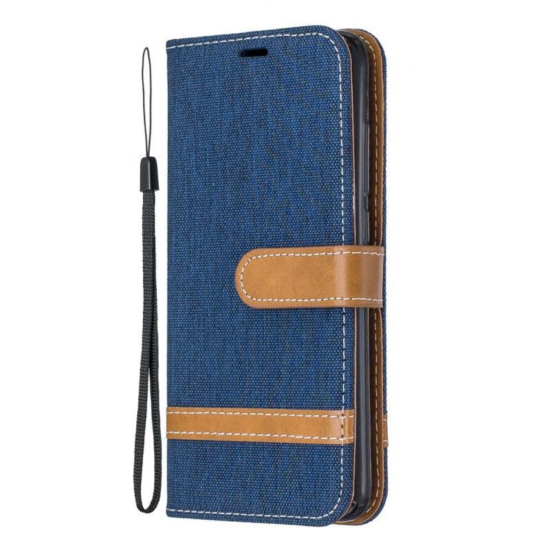 Flipové Pouzdro Xiaomi Redmi 7a Řemínek S Látkovým A Koženým Efektem