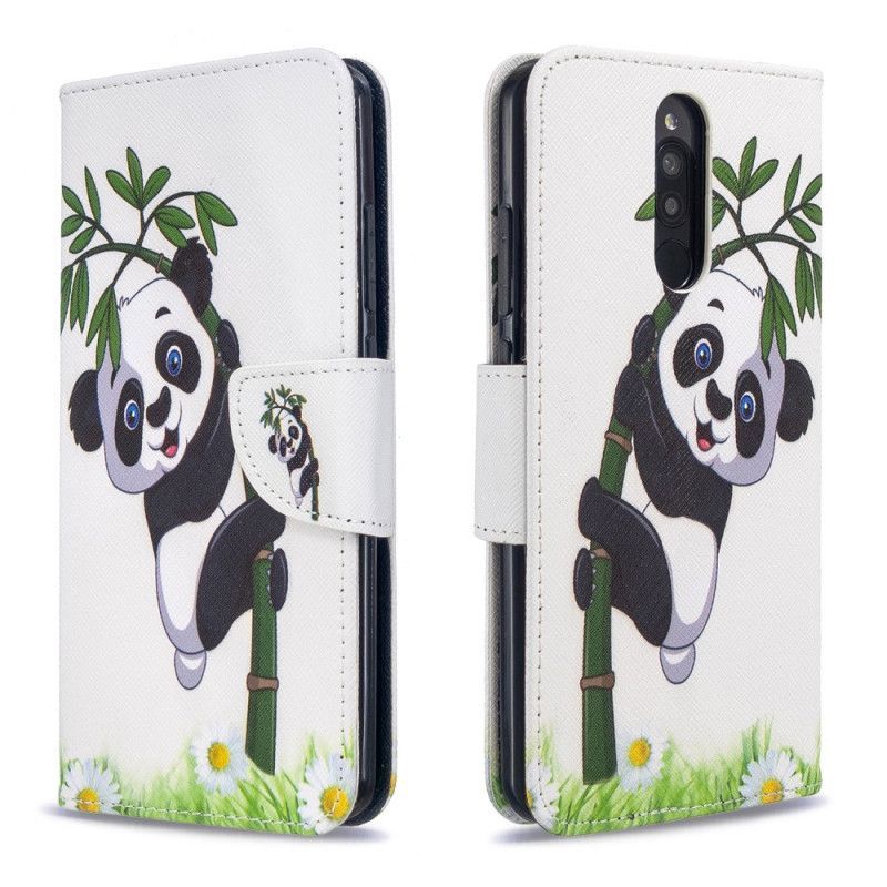 Flipové Pouzdro Xiaomi Redmi 8 Panda Na Bambusu