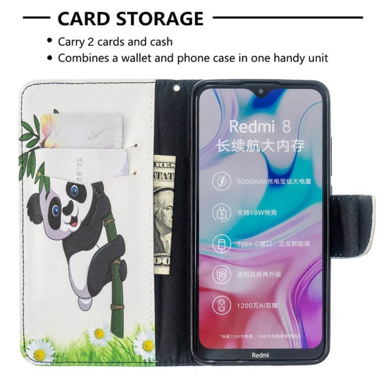 Flipové Pouzdro Xiaomi Redmi 8 Panda Na Bambusu