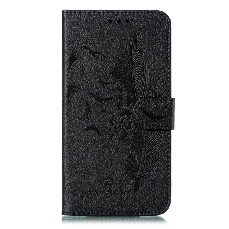 Flipové Pouzdro Xiaomi Redmi 8 Umělá Kůže Žij Svůj Sen