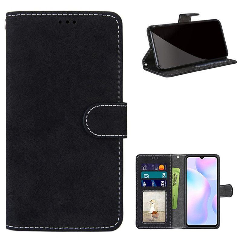 Flipové Pouzdro Xiaomi Redmi 9a Retro Umělá Kůže