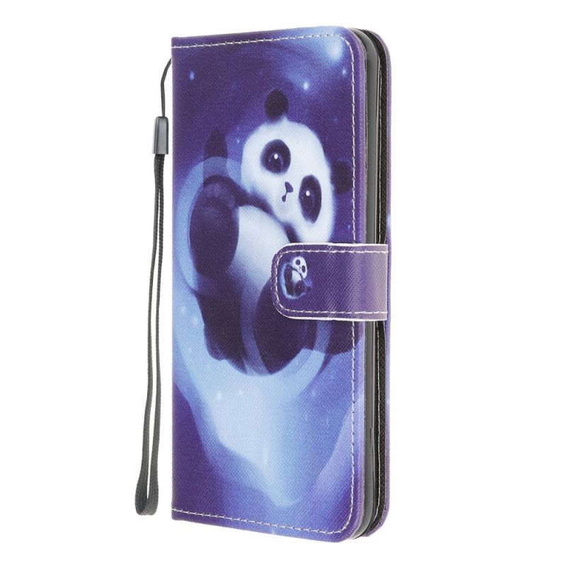 Flipové Pouzdro Xiaomi Redmi 9c Vesmírná Panda S Popruhem