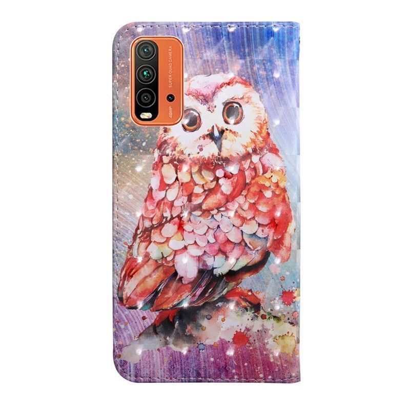 Flipové Pouzdro Xiaomi Redmi 9t Světelná Skvrna Německá Sova
