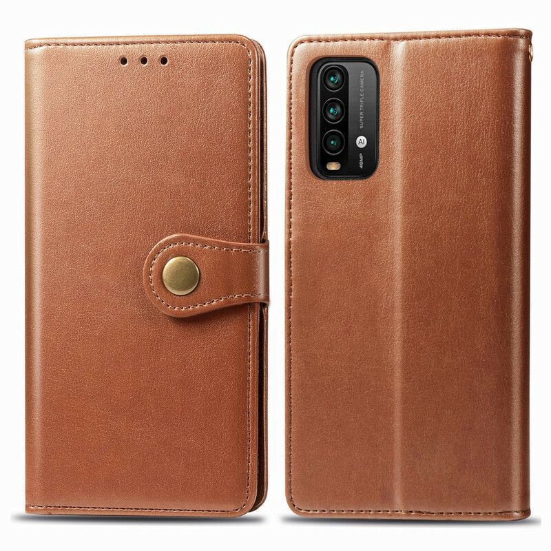 Flipové Pouzdro Xiaomi Redmi 9t Umělá Kůže A Vintage Spona