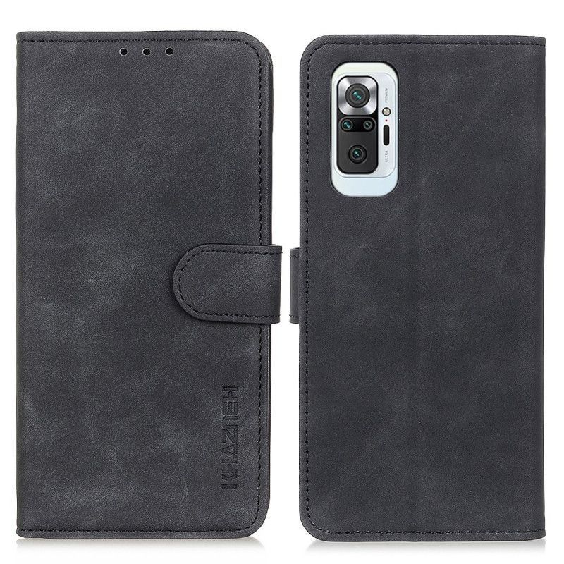 Flipové Pouzdro Xiaomi Redmi Note 10 Pro Khazneh Vintage Kožený Efekt