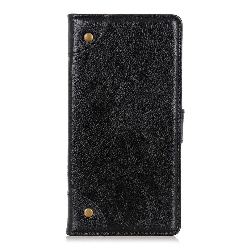 Flipové Pouzdro Xiaomi Redmi Note 10 Pro Staré Nýty Ve Stylu Napa Kůže