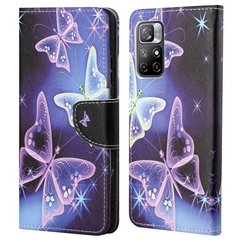 Flipové Pouzdro Xiaomi Redmi Note 11 / Poco M4 Pro 5g Design Motýlů