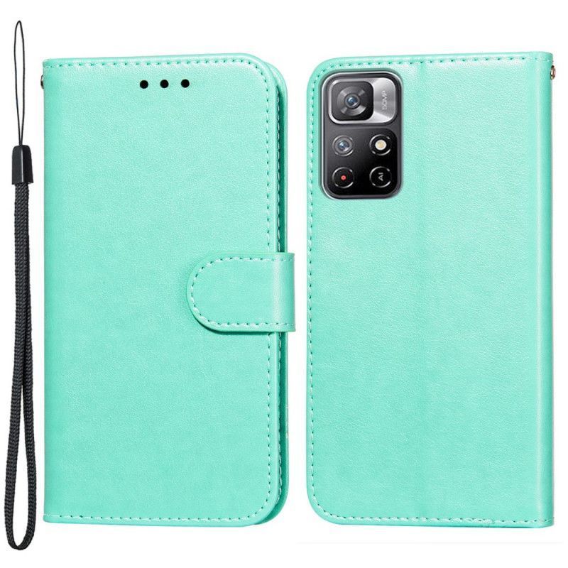 Flipové Pouzdro Xiaomi Redmi Note 11 / Poco M4 Pro 5g Jednobarevná Série S Páskem