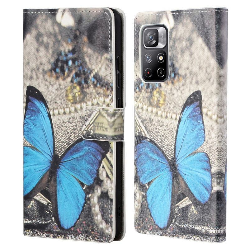 Flipové Pouzdro Xiaomi Redmi Note 11 / Poco M4 Pro 5g Modrý Motýl