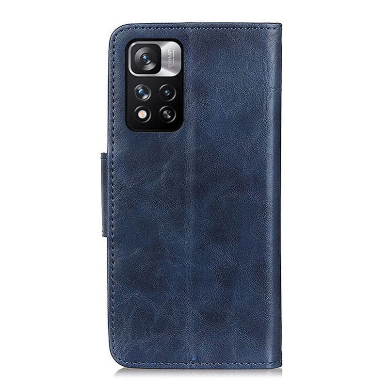 Flipové Pouzdro Xiaomi Redmi Note 11 Pro / Note 11 Pro Plus Oboustranná Spona Z Dělené Kůže