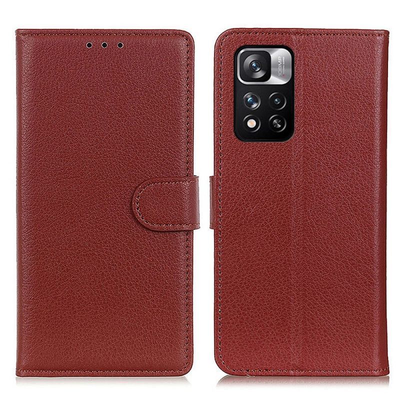Flipové Pouzdro Xiaomi Redmi Note 11 Pro / Note 11 Pro Plus Prémiový Efekt Liči Kůže