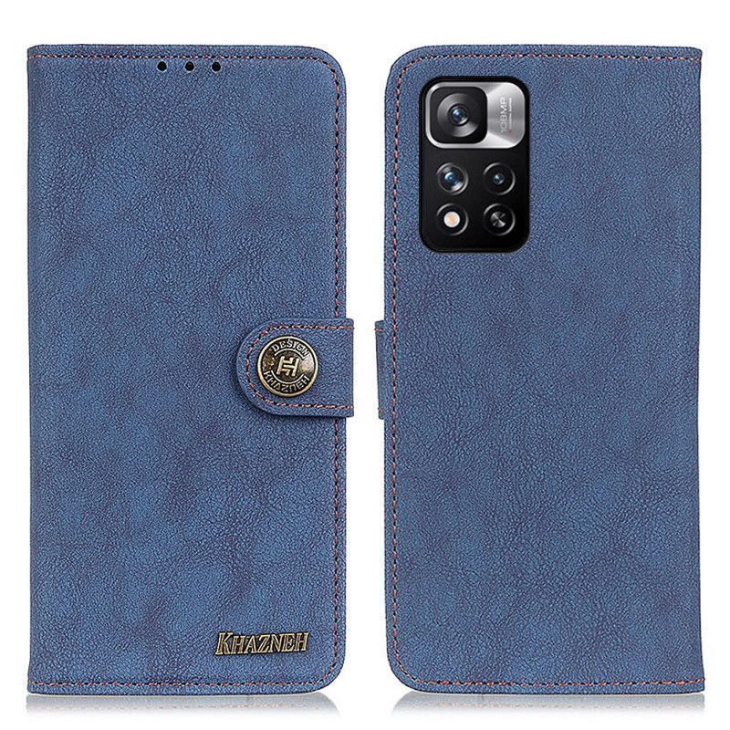 Flipové Pouzdro Xiaomi Redmi Note 11 Pro / Note 11 Pro Plus Retro Khazneh Štípaná Kůže