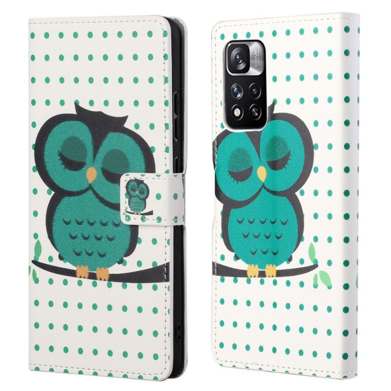 Flipové Pouzdro Xiaomi Redmi Note 11 Pro / Note 11 Pro Plus Spící Sova