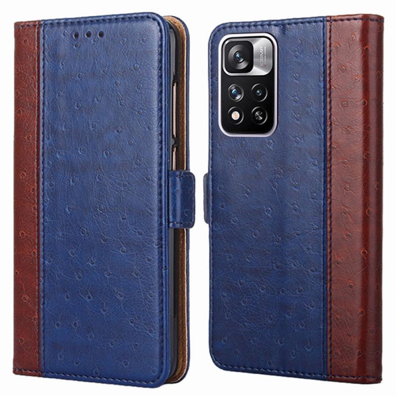Flipové Pouzdro Xiaomi Redmi Note 11 Pro / Note 11 Pro Plus Textura Pštrosí Kůže