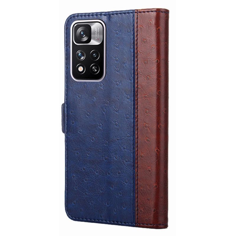Flipové Pouzdro Xiaomi Redmi Note 11 Pro / Note 11 Pro Plus Textura Pštrosí Kůže