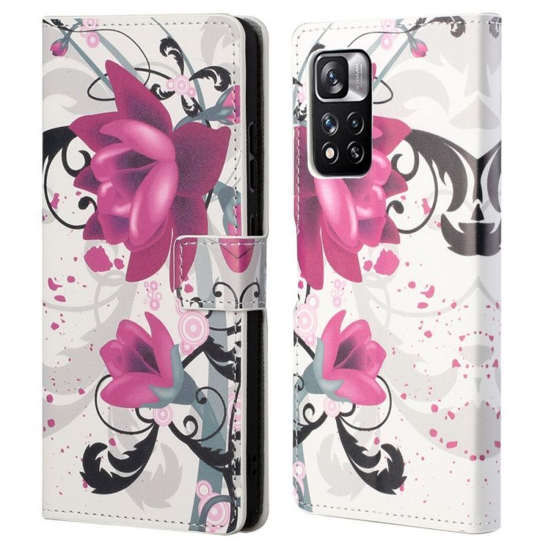 Flipové Pouzdro Xiaomi Redmi Note 11 Pro / Note 11 Pro Plus Tropické Květiny