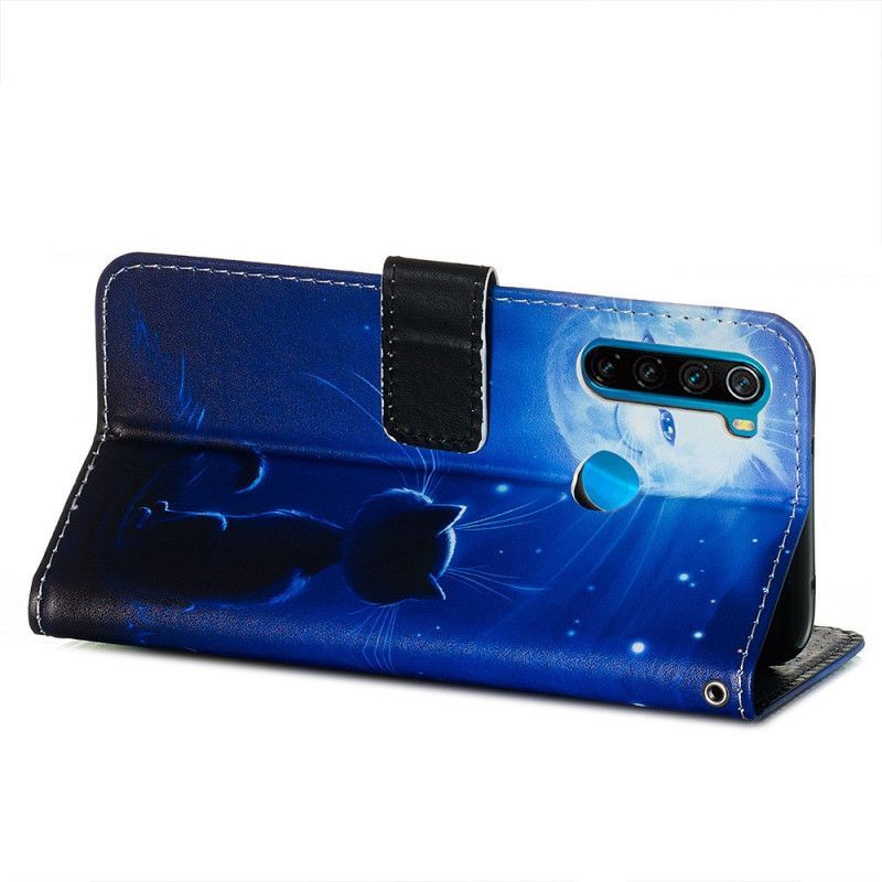 Flipové Pouzdro Xiaomi Redmi Note 8 Kočka V Měsíčním Světle S Tangy