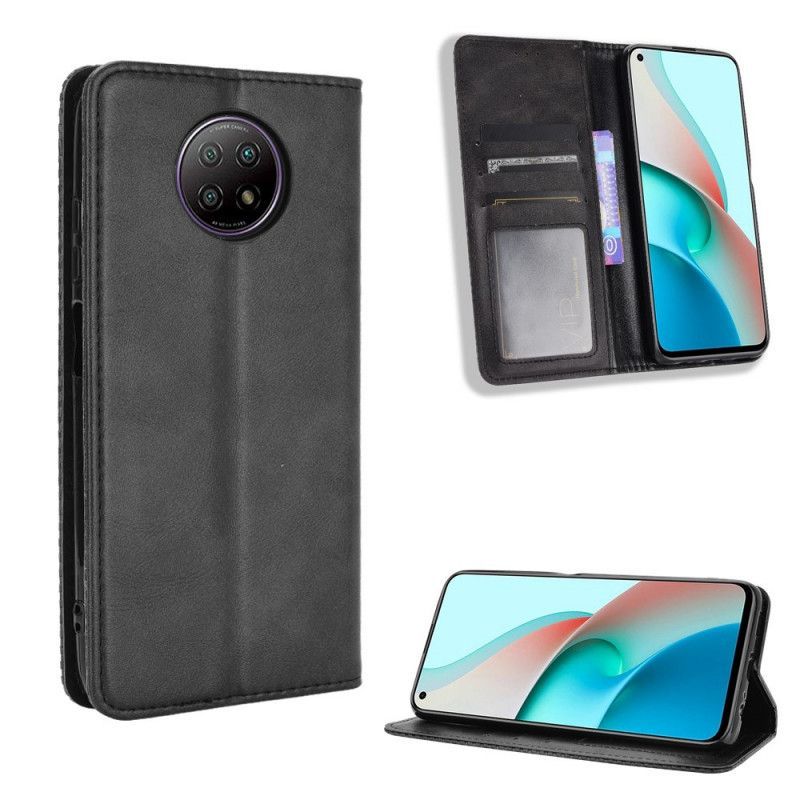Flipový Kryt Xiaomi Redmi Note 9 5g / Redmi Note 9t 5g Stylizovaný Kožený Efekt