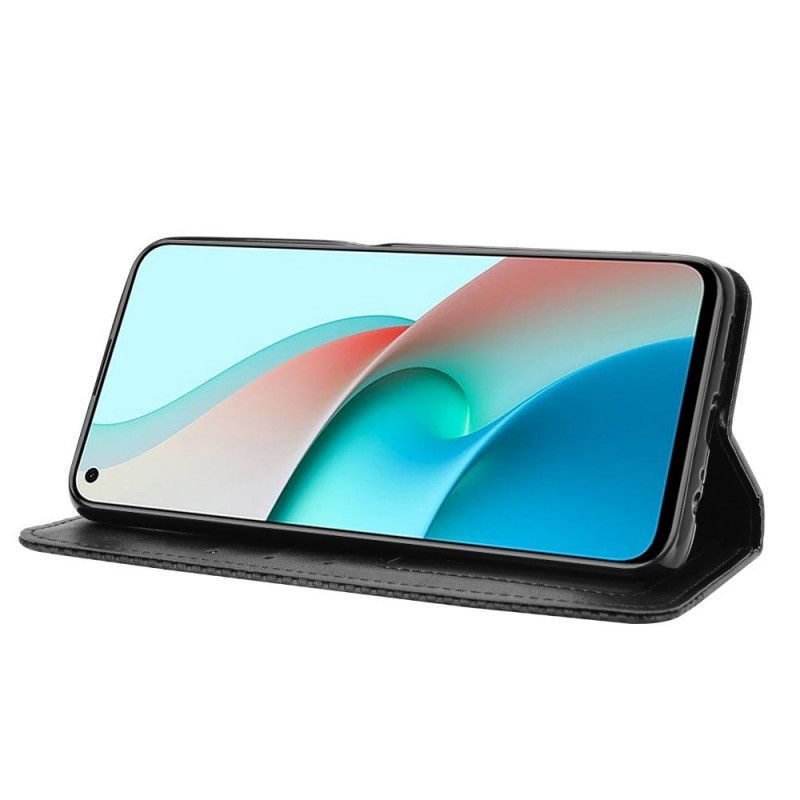 Flipový Kryt Xiaomi Redmi Note 9 5g / Redmi Note 9t 5g Stylizovaný Kožený Efekt