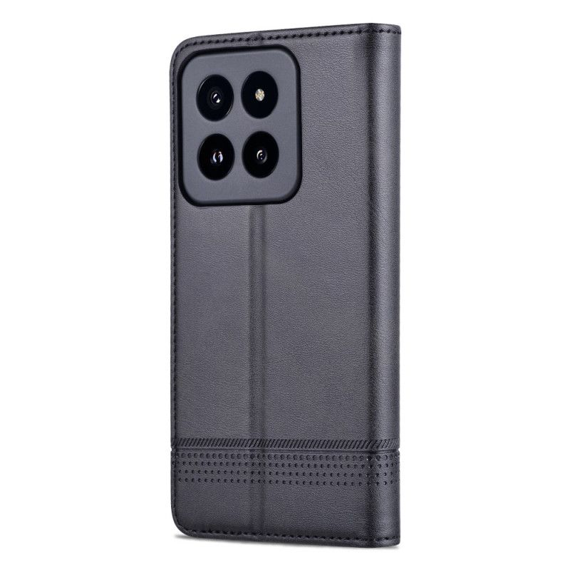Kožené Pouzdro Folio Na Xiaomi 14 Pro Umělá Kůže Azns