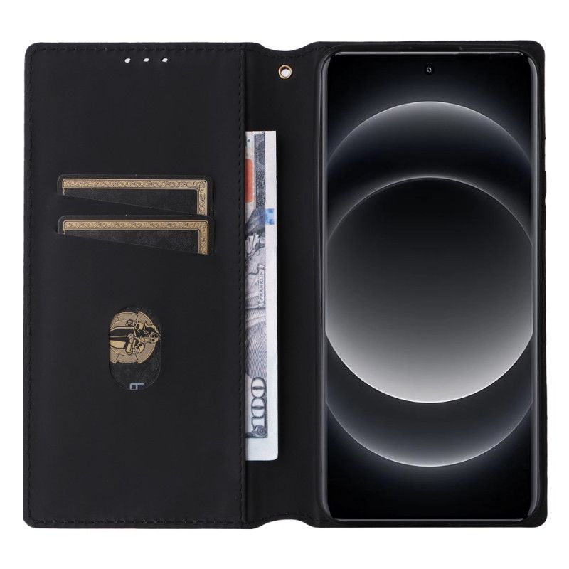 Kožené Pouzdro Folio Na Xiaomi 14 Ultra Diamond Design