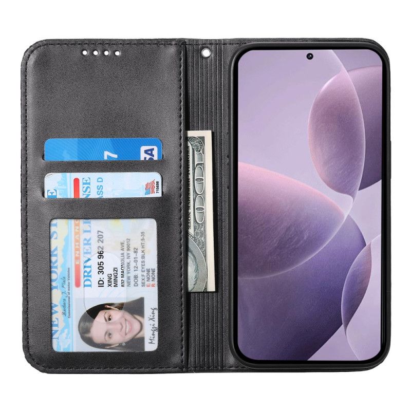 Kožené Pouzdro Folio Na Xiaomi 15 Ultra Peněženka S Popruhem