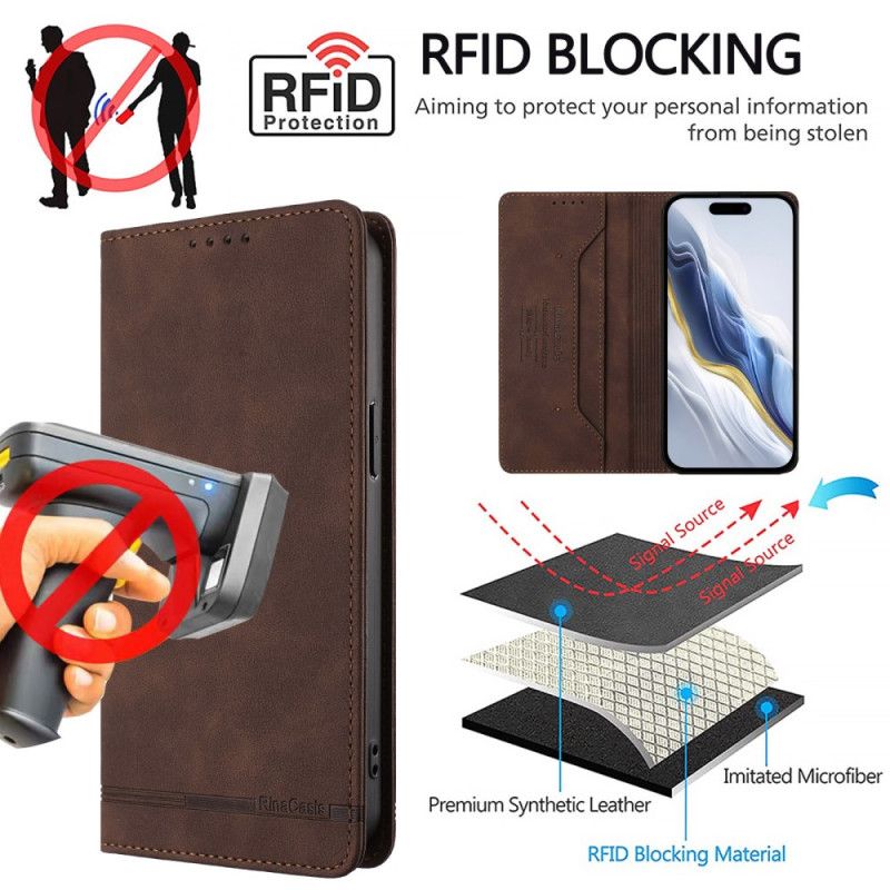 Kožené Pouzdro Folio Na Xiaomi 15t Pro Blokování Rfid
