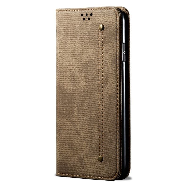 Kožené Pouzdro Folio Na Xiaomi Mi 9 Džínová Látka