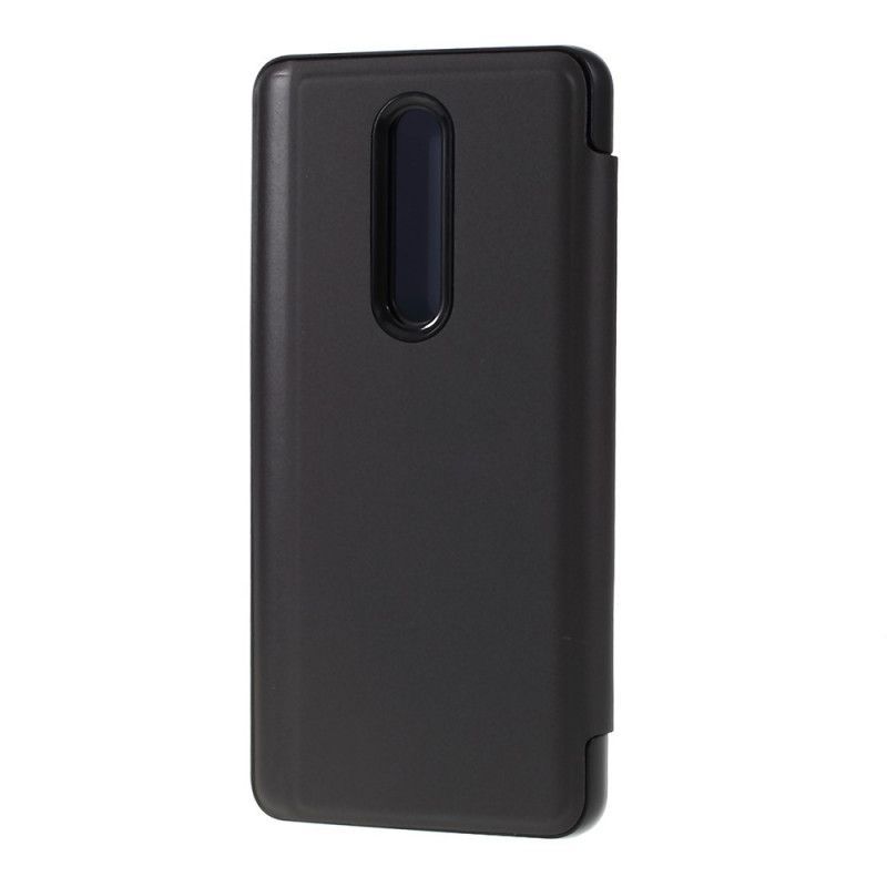 Kožené Pouzdro Folio Na Xiaomi Mi 9t / Mi 9t Pro Zrcadlový A Kožený Efekt