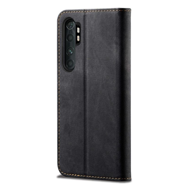 Kožené Pouzdro Folio Na Xiaomi Mi Note 10 Lite Džínová Látka