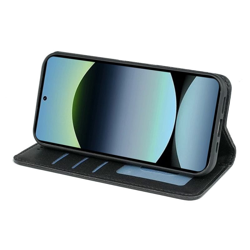 Kožené Pouzdro Folio Na Xiaomi Redmi Note 14s Kostkovaný Vzor S Páskem