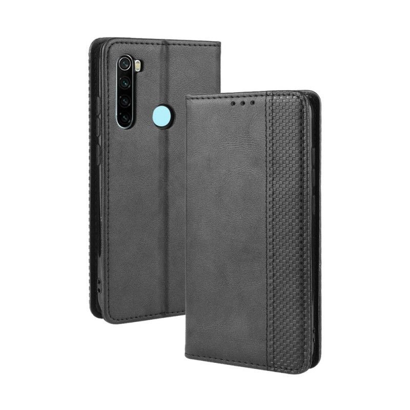 Kožené Pouzdro Folio Na Xiaomi Redmi Note 8t Stylizovaný Vintage Kožený Efekt