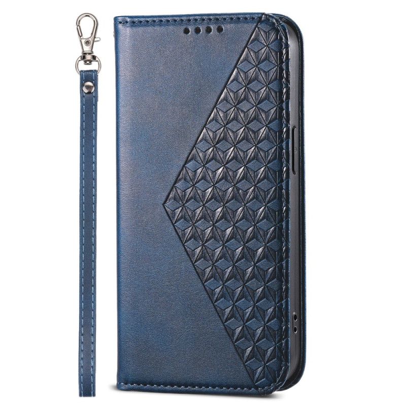 Kožené Pouzdro Folio Xiaomi 14 3d Diamantový Design S Popruhem