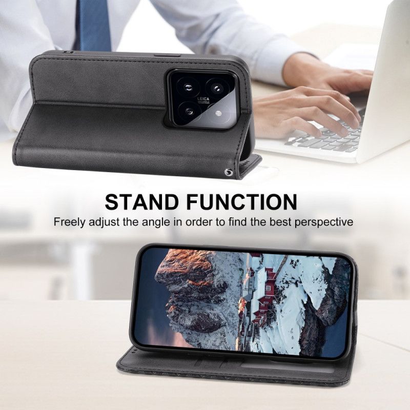 Kožené Pouzdro Folio Xiaomi 14 Pro 3d Diamanty S Páskem