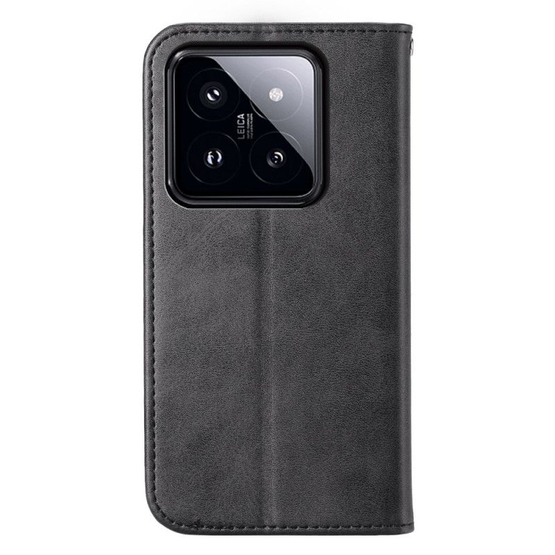 Kožené Pouzdro Folio Xiaomi 14 Pro 3d Diamanty S Páskem
