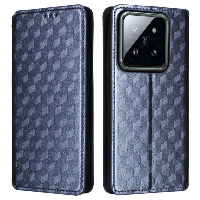 Kožené Pouzdro Folio Xiaomi 14 Pro 3d Kostky