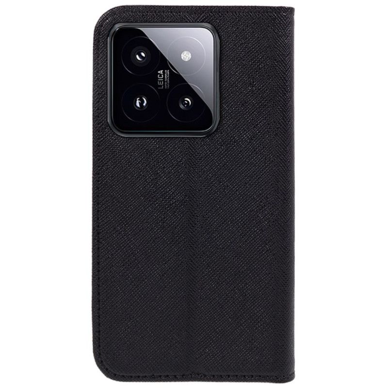 Kožené Pouzdro Folio Xiaomi 14 Pro Texturovaný Povrch