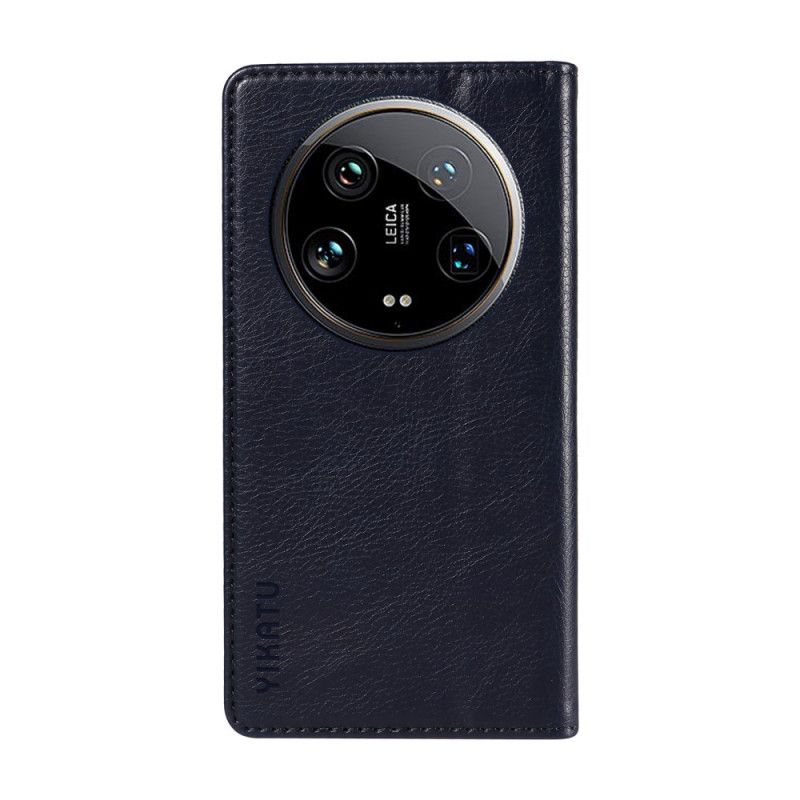 Kožené Pouzdro Folio Xiaomi 14 Ultra Vintage Styl Yikatu