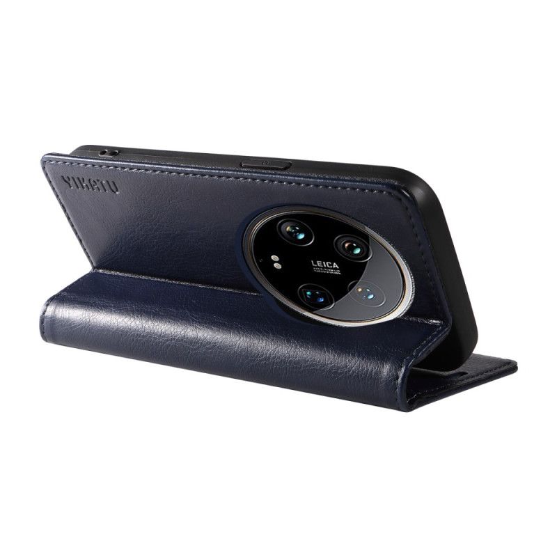 Kožené Pouzdro Folio Xiaomi 14 Ultra Vintage Styl Yikatu