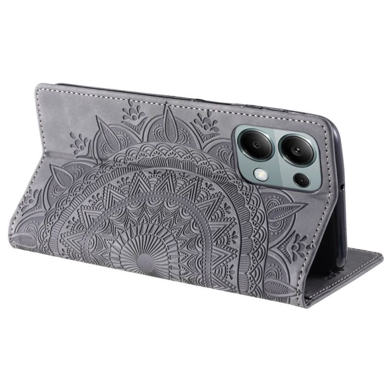 Kožené Pouzdro Folio Xiaomi 14t Efekt Mandala Suede