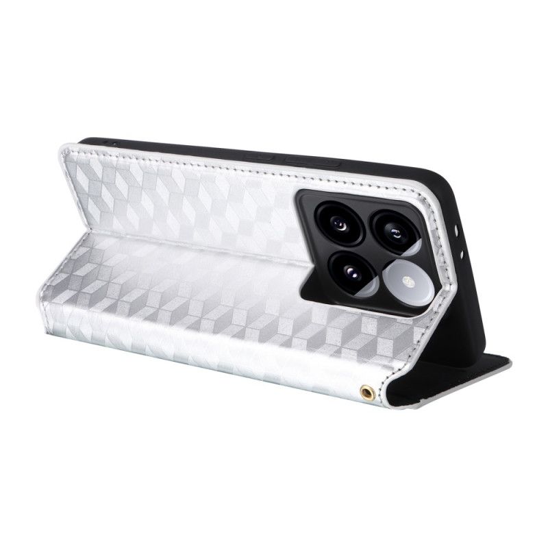 Kožené Pouzdro Folio Xiaomi 14t Pro 3d Kostky