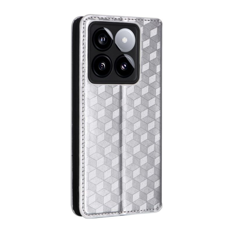 Kožené Pouzdro Folio Xiaomi 14t Pro 3d Kostky