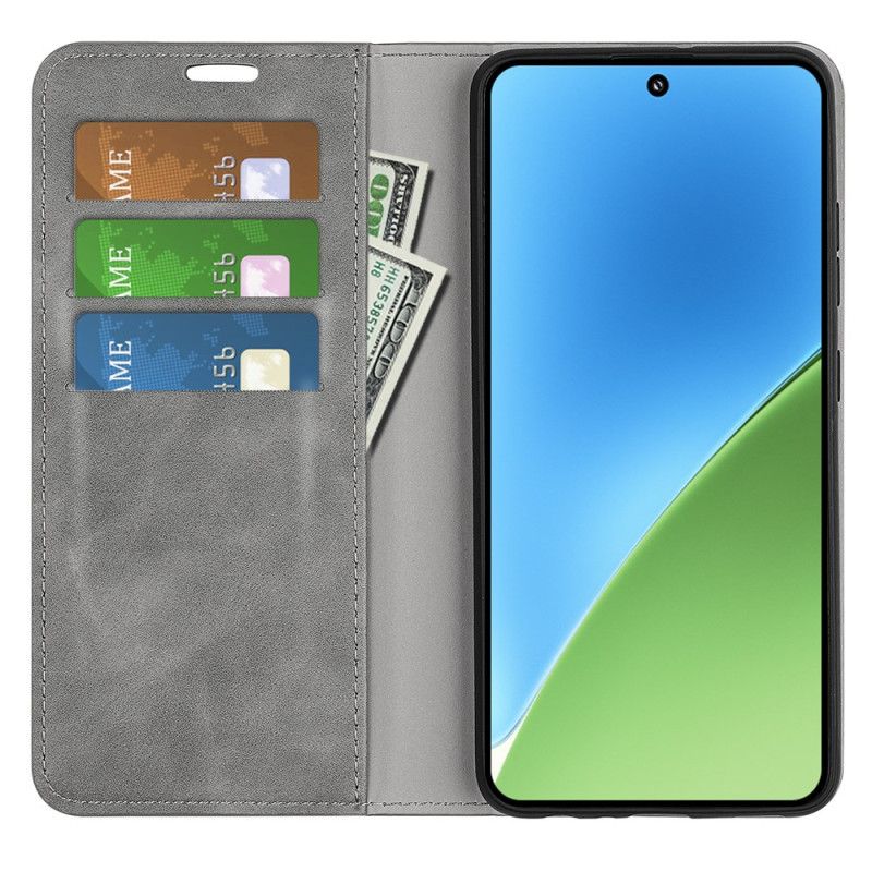 Kožené Pouzdro Folio Xiaomi 15 Klasické