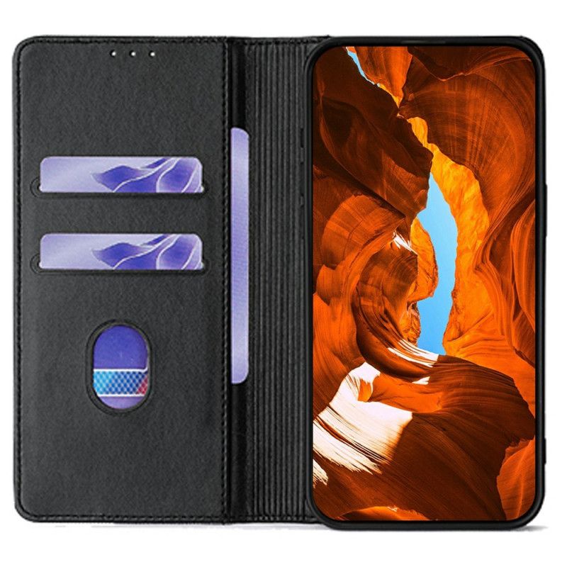 Kožené Pouzdro Folio Xiaomi 15 Pro Rfid Ochrana S Vlnitým Vzorem