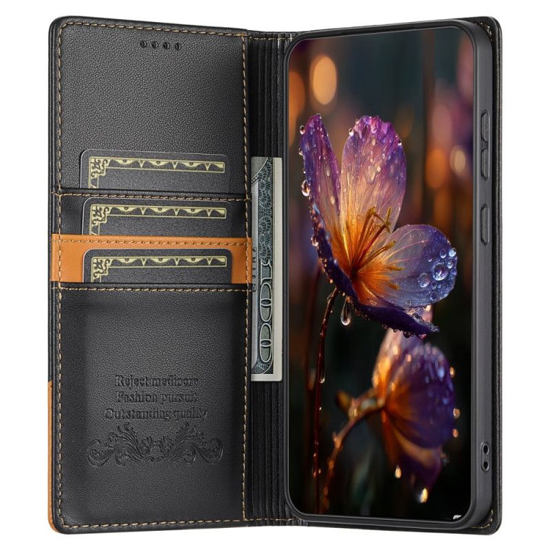 Kožené Pouzdro Folio Xiaomi 15t Pro Technologie Anti-rfid